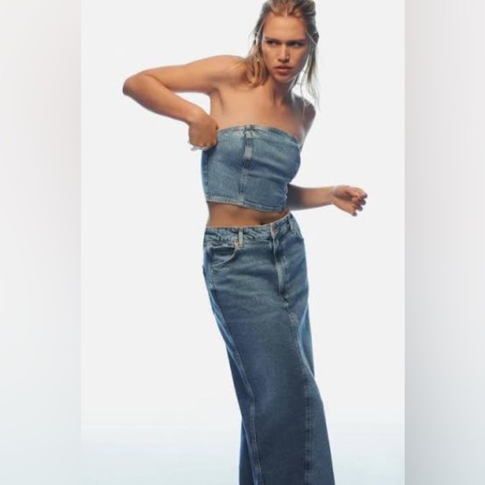 Blue Denim Crop Top‎ - Picture 7 of 17